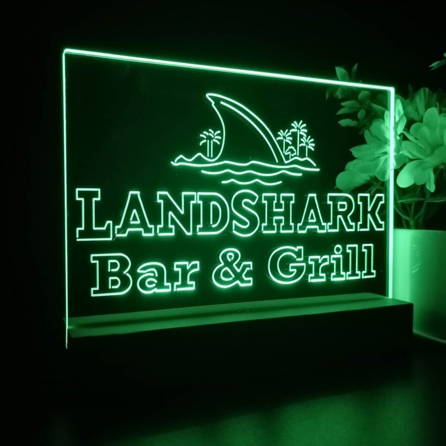 Landshark Bar &Amp; Grill Beer Neon Sign Pub Bar Decor Lamp - Image 6