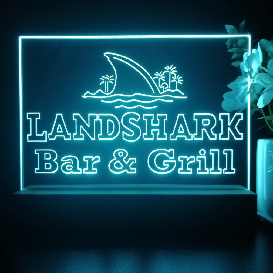 Landshark Bar &Amp; Grill Beer Neon Sign Pub Bar Decor Lamp - Image 4