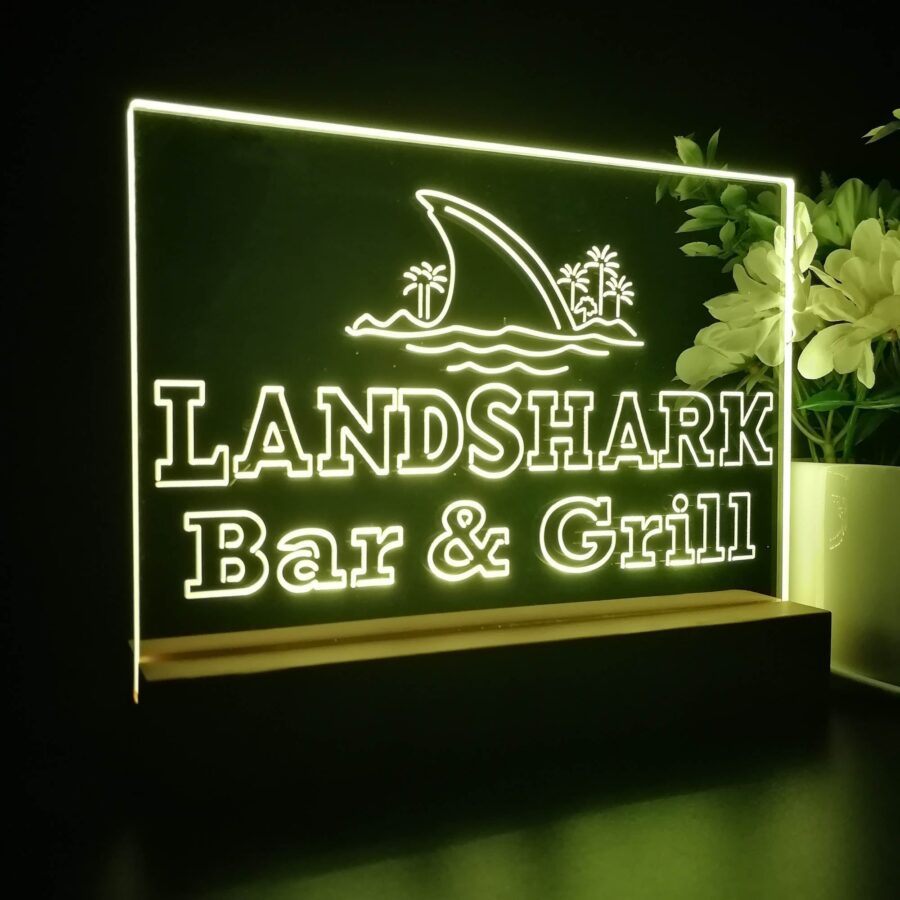 Landshark Bar &Amp; Grill Beer Neon Sign Pub Bar Decor Lamp - Image 5