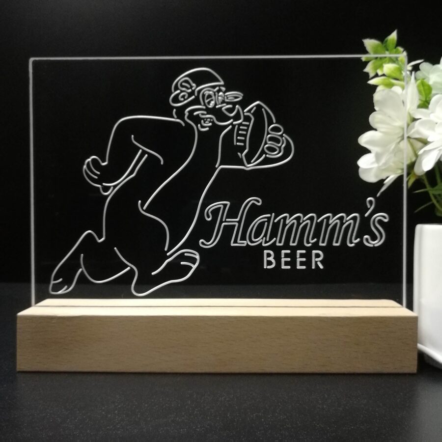 Hamms Beer Bear Football Decoration Gifts Neon Sign Pub Bar Decor Lamp - Image 8