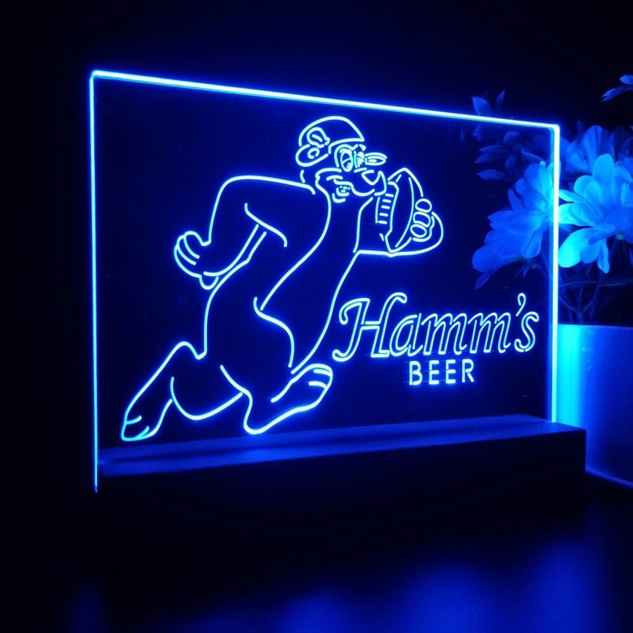 Hamms Beer Bear Football Decoration Gifts Neon Sign Pub Bar Decor Lamp - Image 7