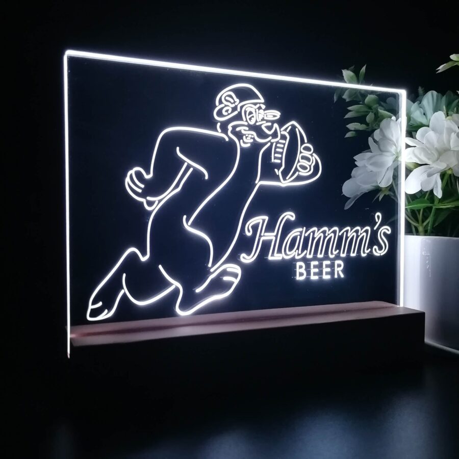 Hamms Beer Bear Football Decoration Gifts Neon Sign Pub Bar Decor Lamp - Image 5