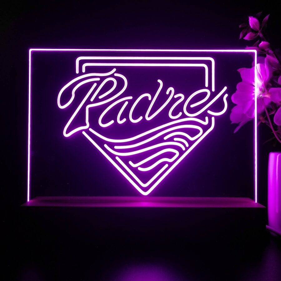 San Diego Padres Neon Sign Pub Bar Lamp