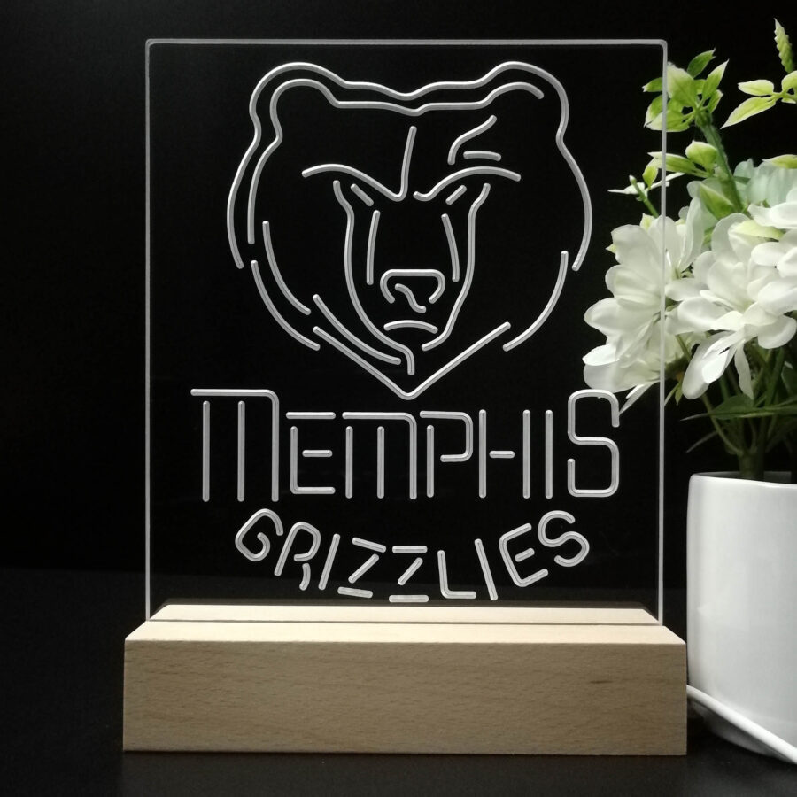 Memphis Grizzlies Night Light Neon Pub Bar Lamp - Image 8