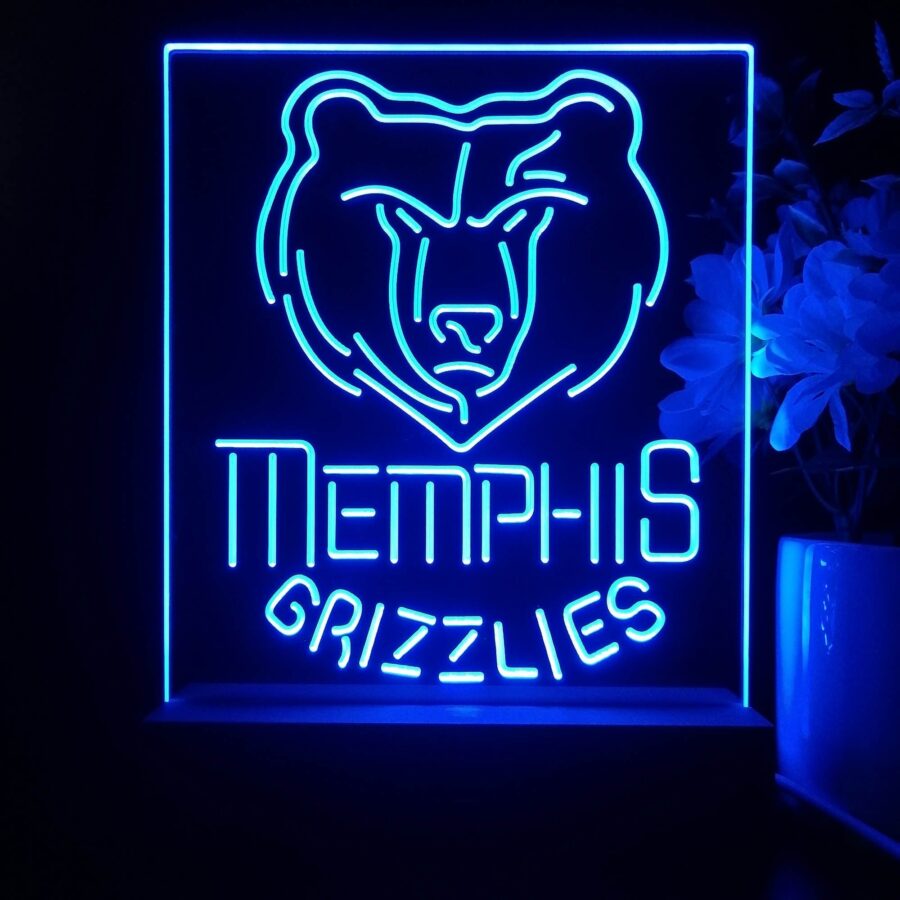 Memphis Grizzlies Night Light Neon Pub Bar Lamp - Image 3