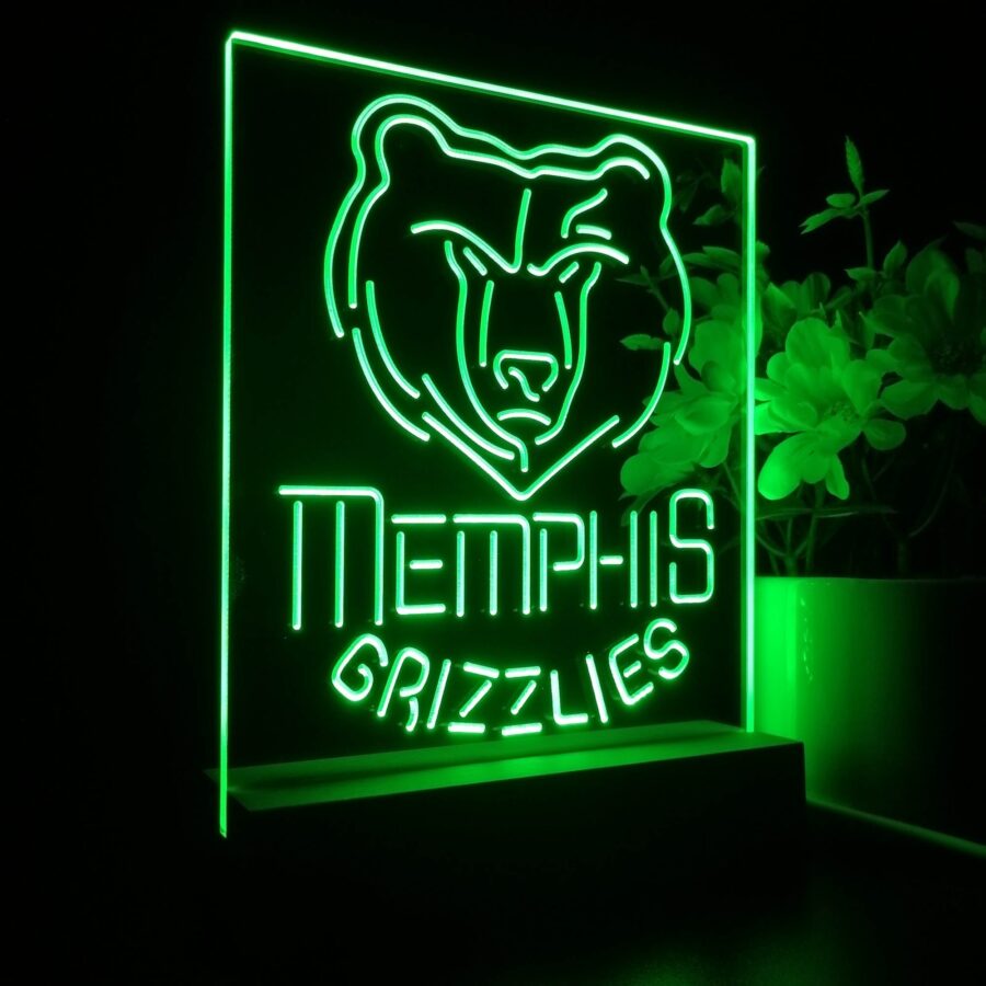 Memphis Grizzlies Night Light Neon Pub Bar Lamp - Image 6