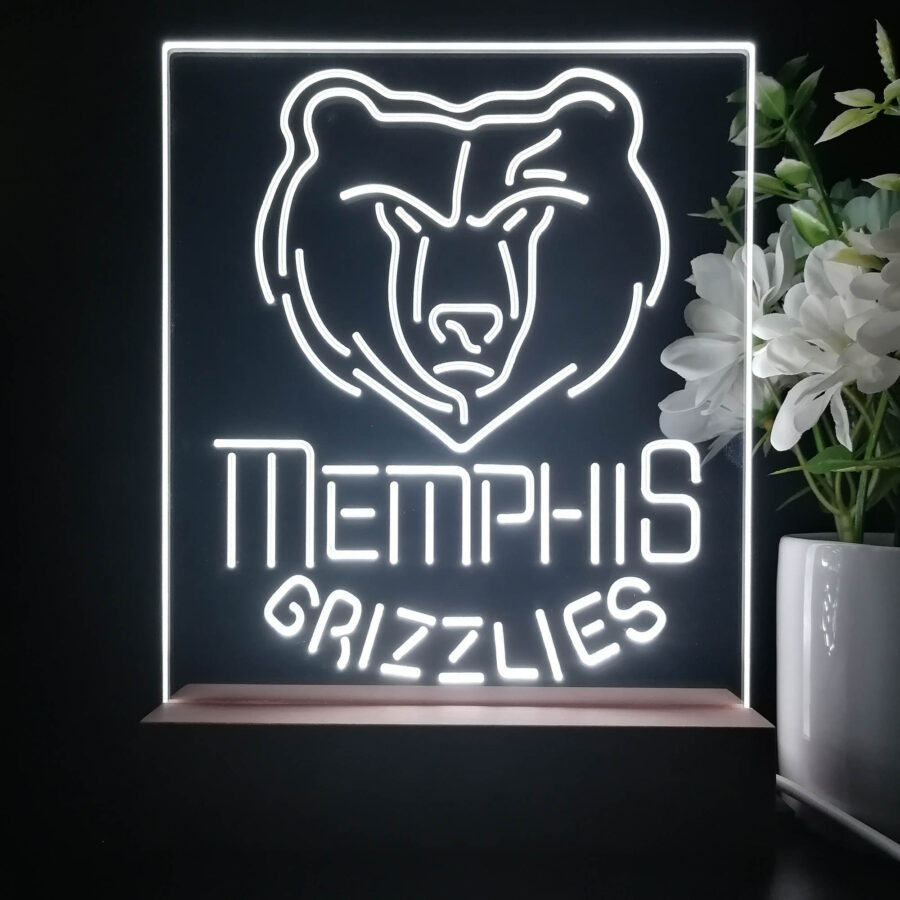 Memphis Grizzlies Night Light Neon Pub Bar Lamp - Image 2