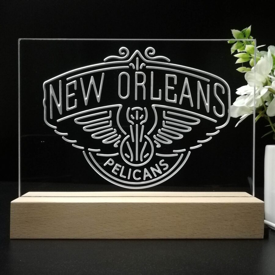 New Orleans Pelicans 3D Illusion Night Light Desk Lamp - Image 8