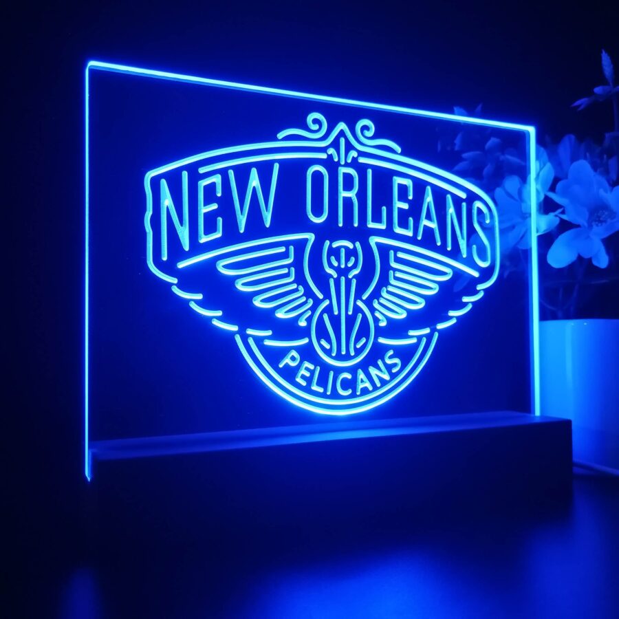 New Orleans Pelicans 3D Illusion Night Light Desk Lamp - Image 6