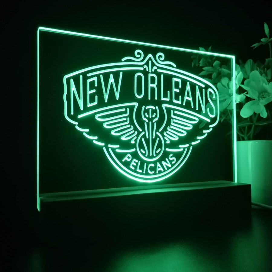 New Orleans Pelicans 3D Illusion Night Light Desk Lamp - Image 7