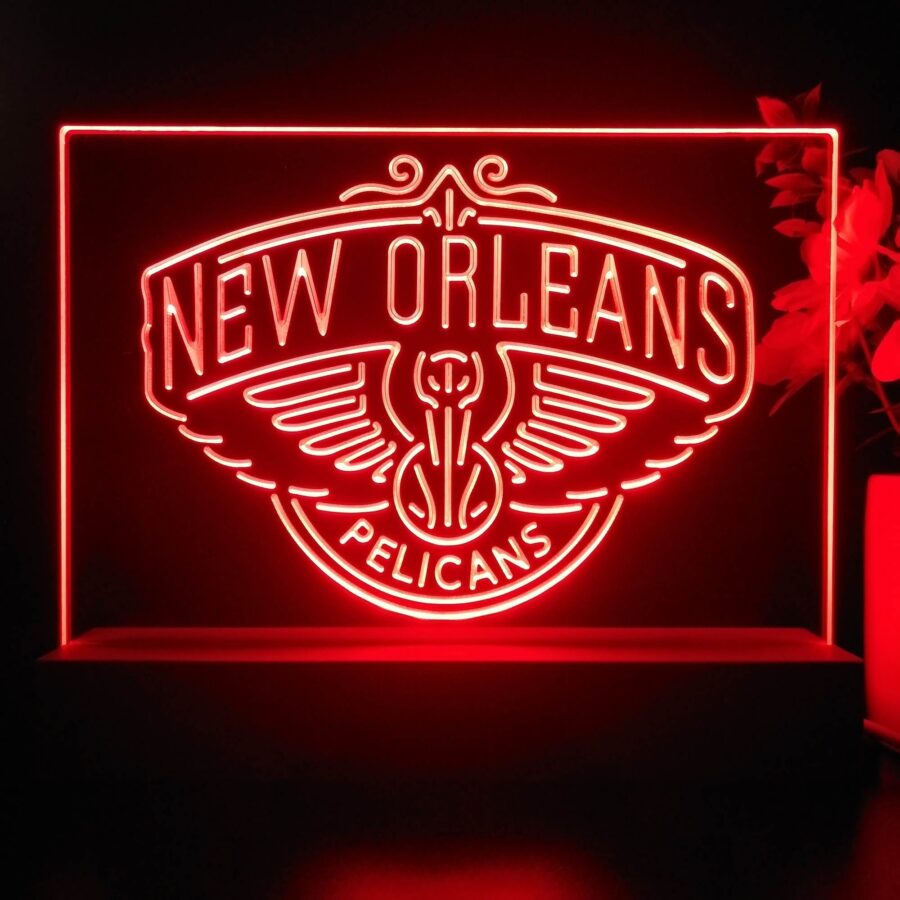 New Orleans Pelicans 3D Illusion Night Light Desk Lamp