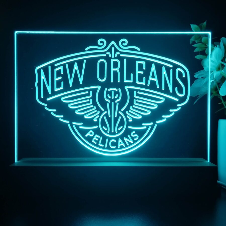 New Orleans Pelicans 3D Illusion Night Light Desk Lamp - Image 2