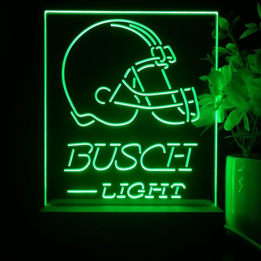 Cleveland Browns Busch Light Neon Sign Pub Bar Lamp - Image 3
