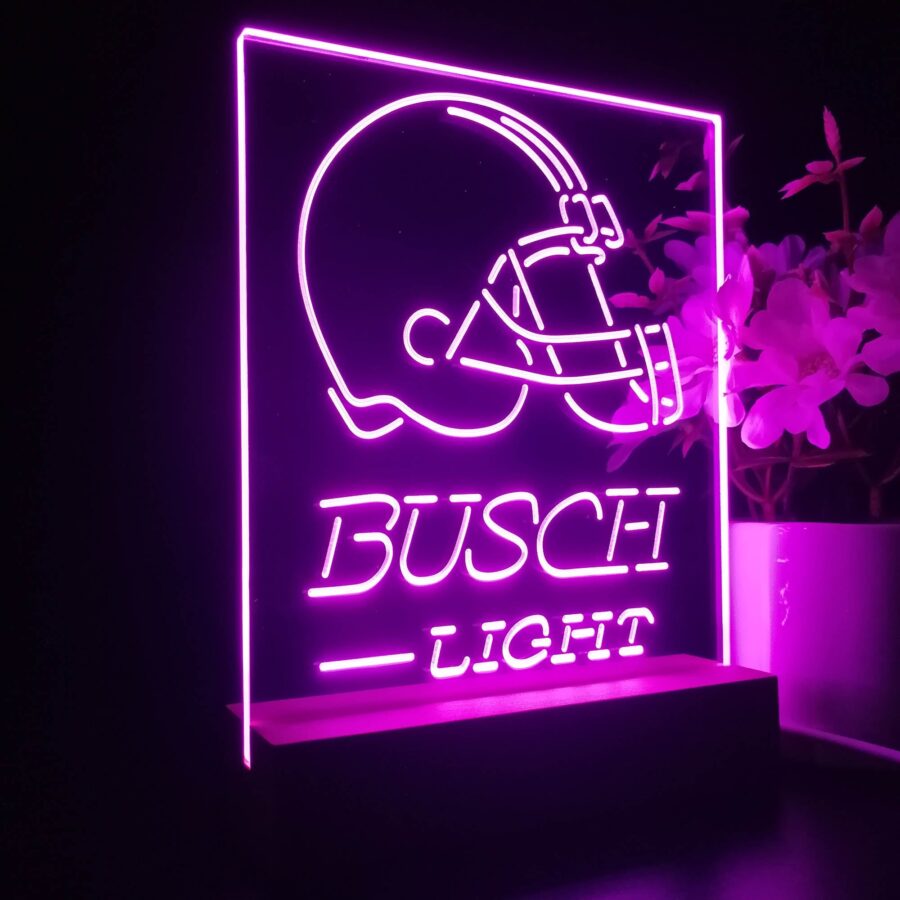 Cleveland Browns Busch Light Neon Sign Pub Bar Lamp - Image 6