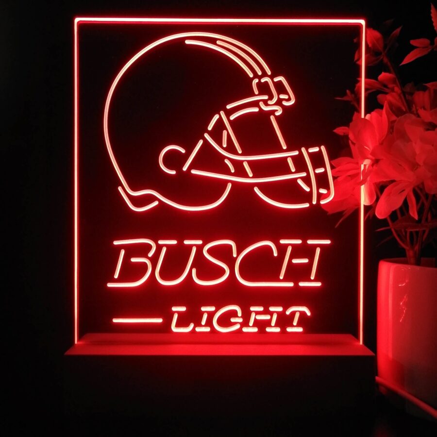 Cleveland Browns Busch Light Neon Sign Pub Bar Lamp - Image 4