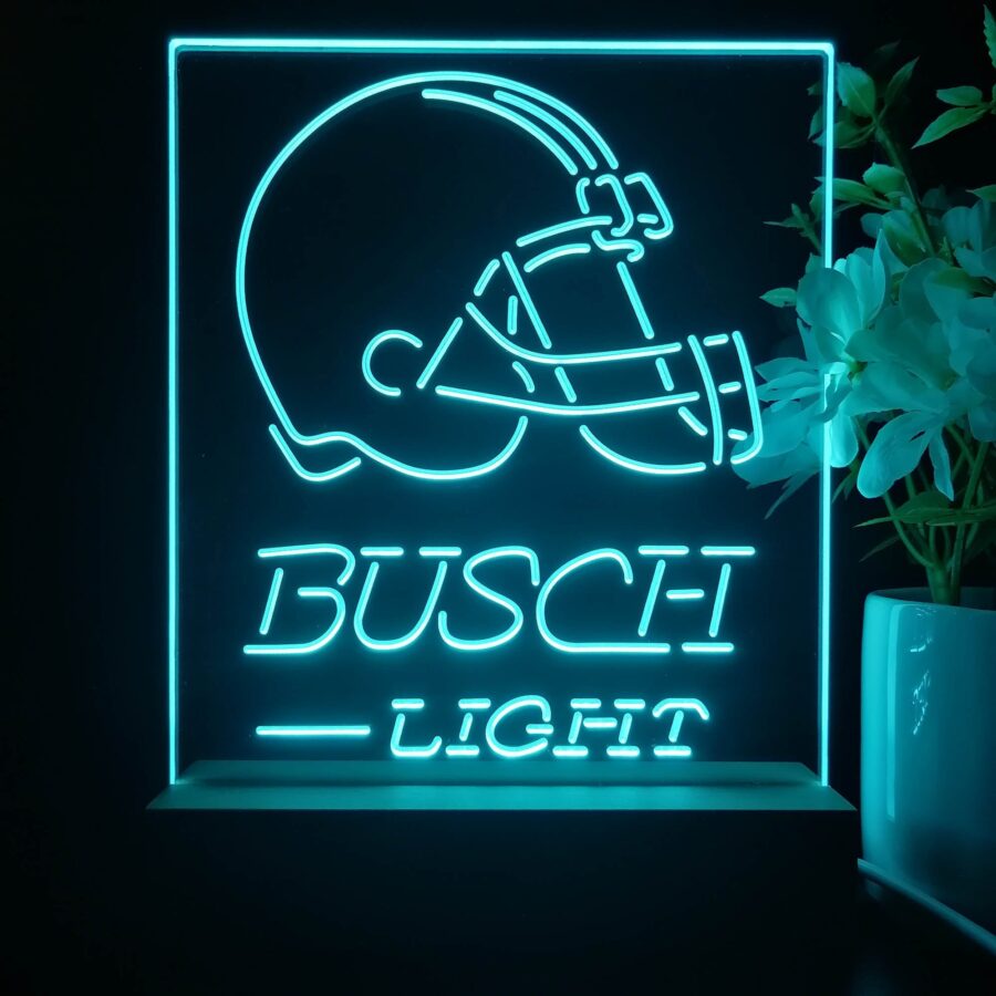 Cleveland Browns Busch Light Neon Sign Pub Bar Lamp