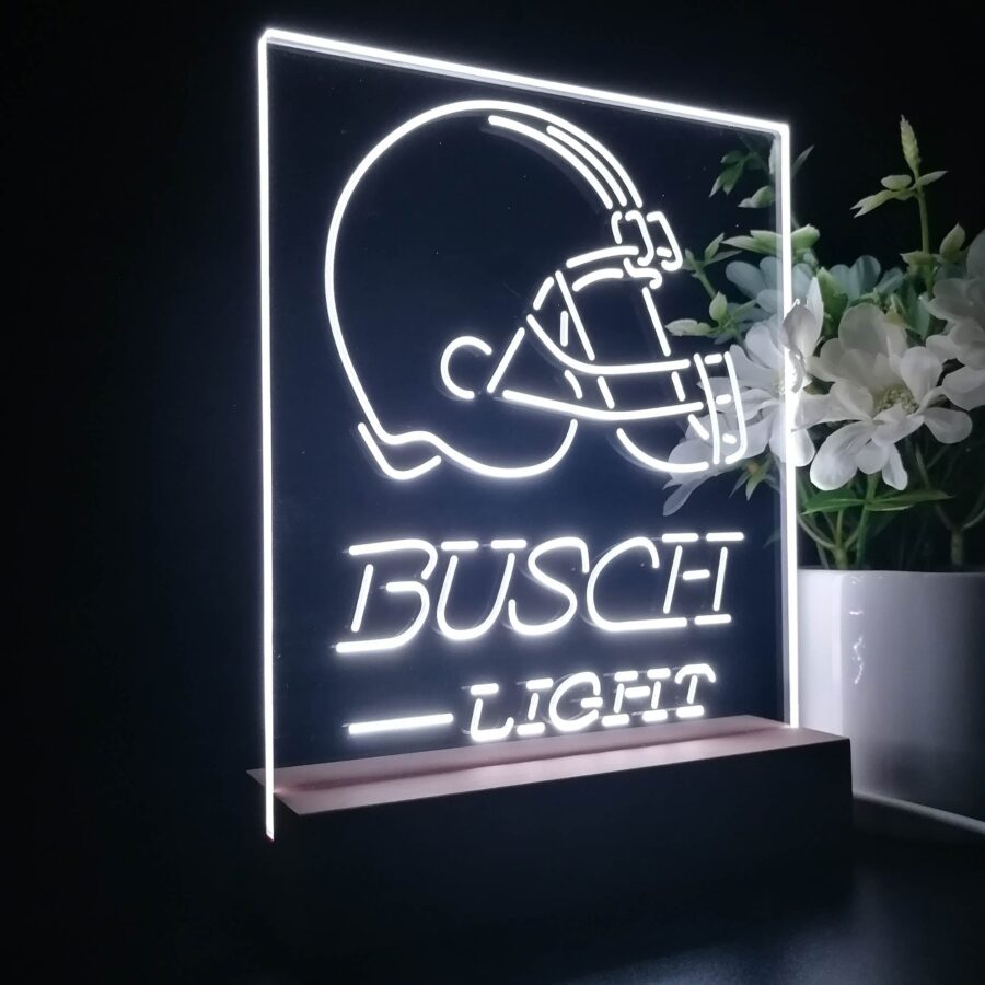Cleveland Browns Busch Light Neon Sign Pub Bar Lamp - Image 5