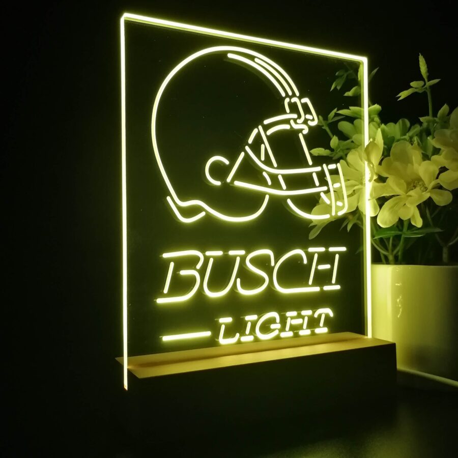 Cleveland Browns Busch Light Neon Sign Pub Bar Lamp - Image 7