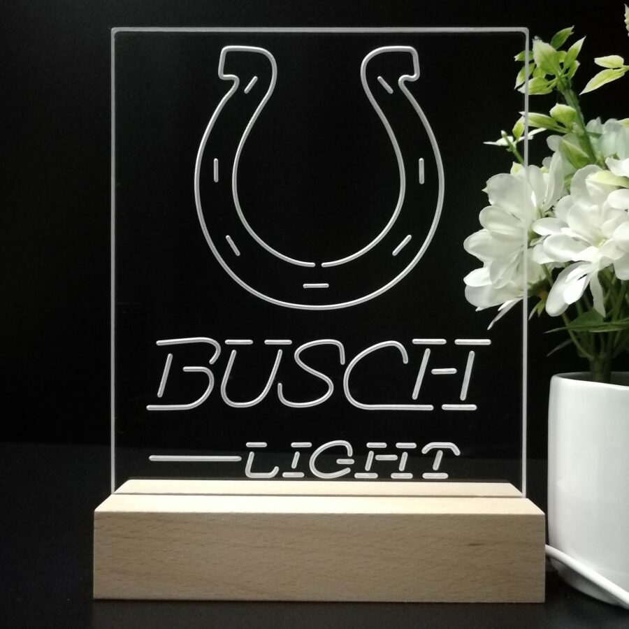 Indianapolis Colts Busch Light Neon Sign Pub Bar Lamp - Image 8
