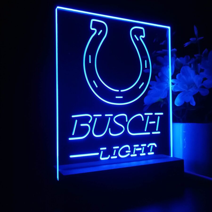 Indianapolis Colts Busch Light Neon Sign Pub Bar Lamp
