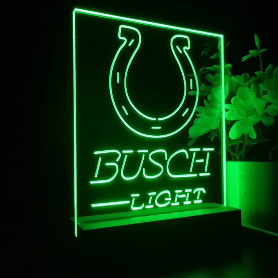Indianapolis Colts Busch Light Neon Sign Pub Bar Lamp - Image 7