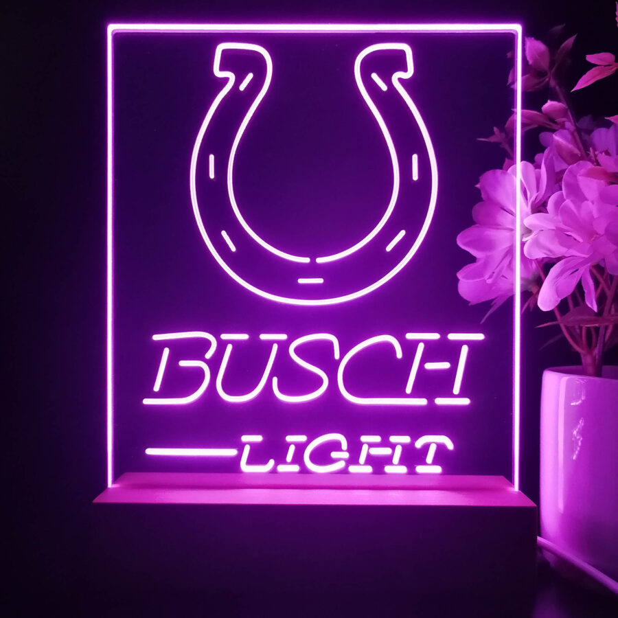 Indianapolis Colts Busch Light Neon Sign Pub Bar Lamp - Image 4