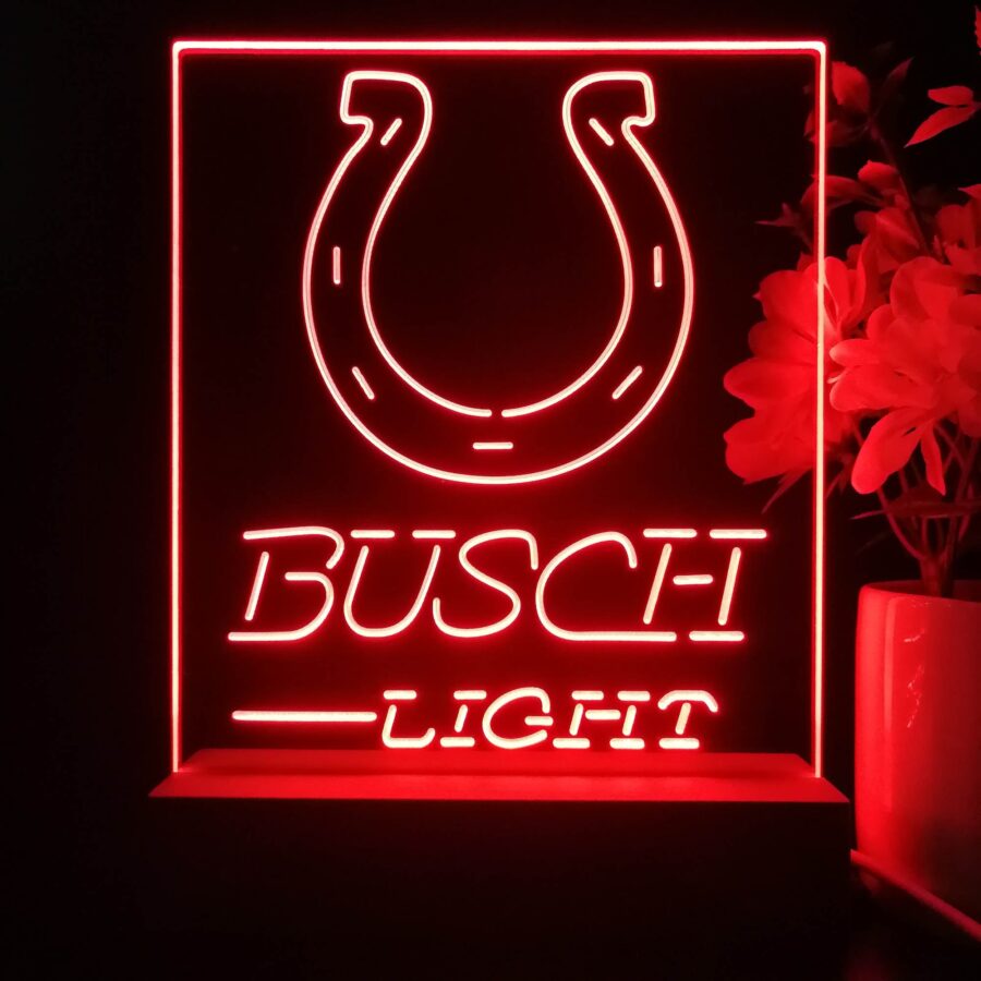 Indianapolis Colts Busch Light Neon Sign Pub Bar Lamp - Image 3