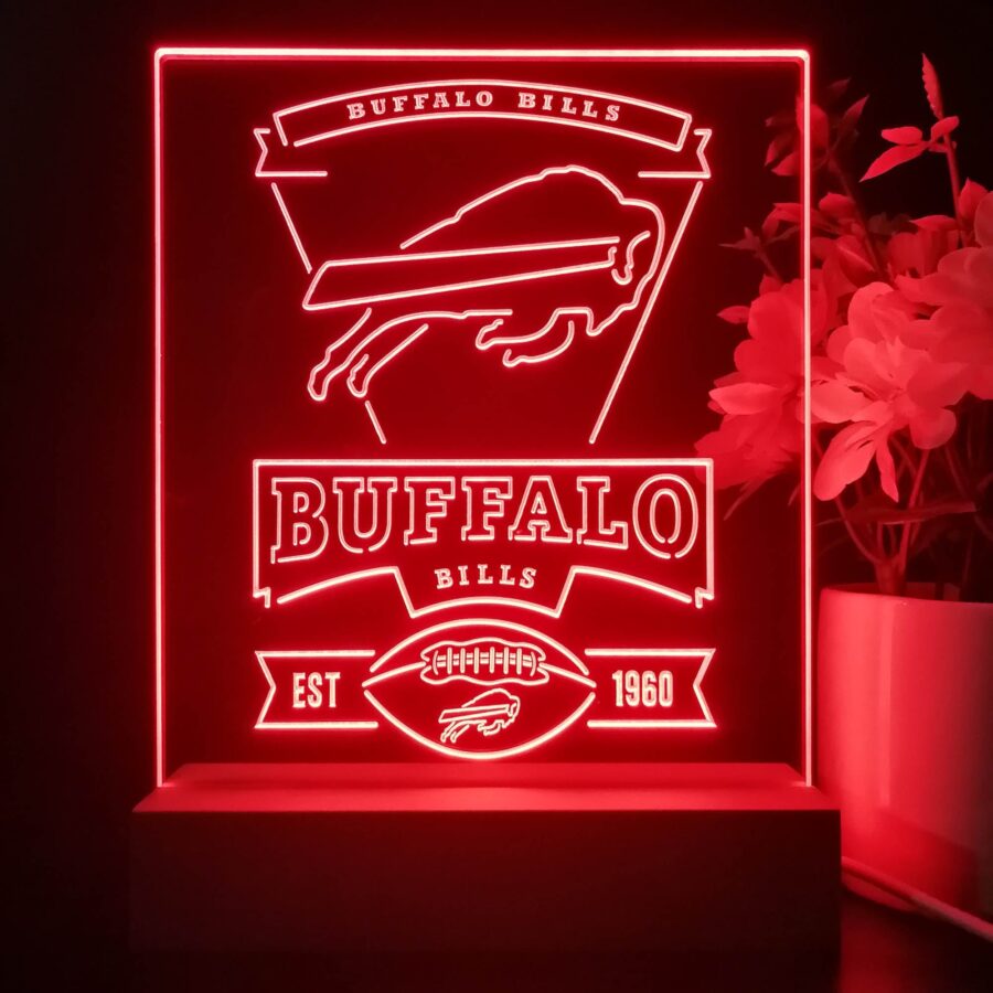 Buffalo Bills Souvenir Neon Sign Pub Bar Lamp - Image 5