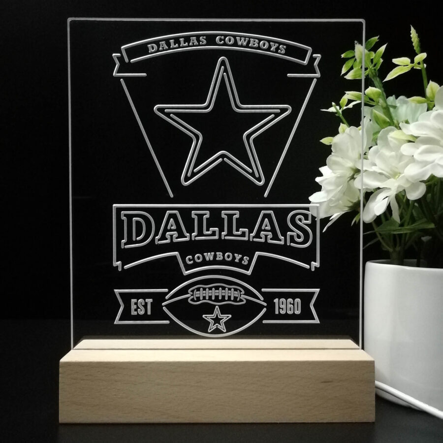 Dallas Cowboys Souvenir Neon Sign Pub Bar Lamp - Image 8