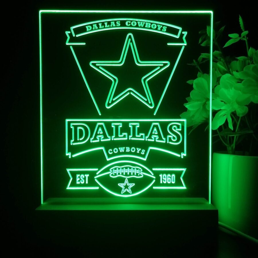Dallas Cowboys Souvenir Neon Sign Pub Bar Lamp - Image 3