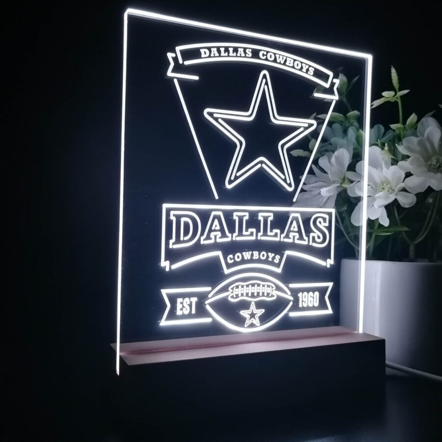 Dallas Cowboys Souvenir Neon Sign Pub Bar Lamp - Image 7