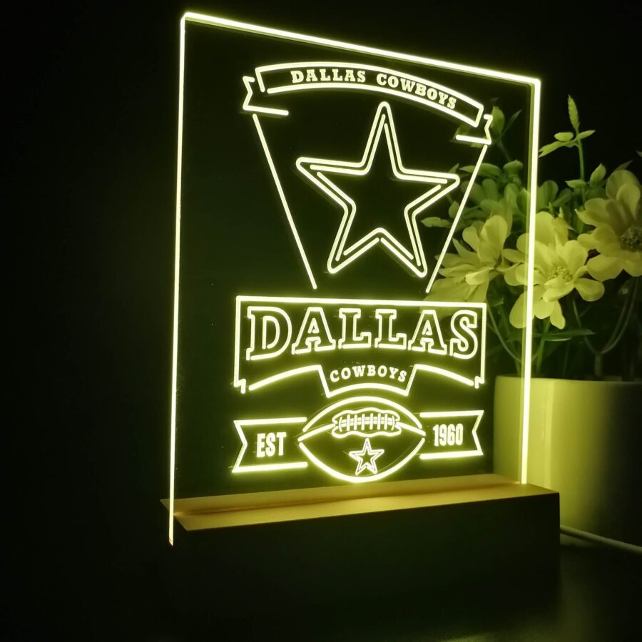 Dallas Cowboys Souvenir Neon Sign Pub Bar Lamp - Image 6