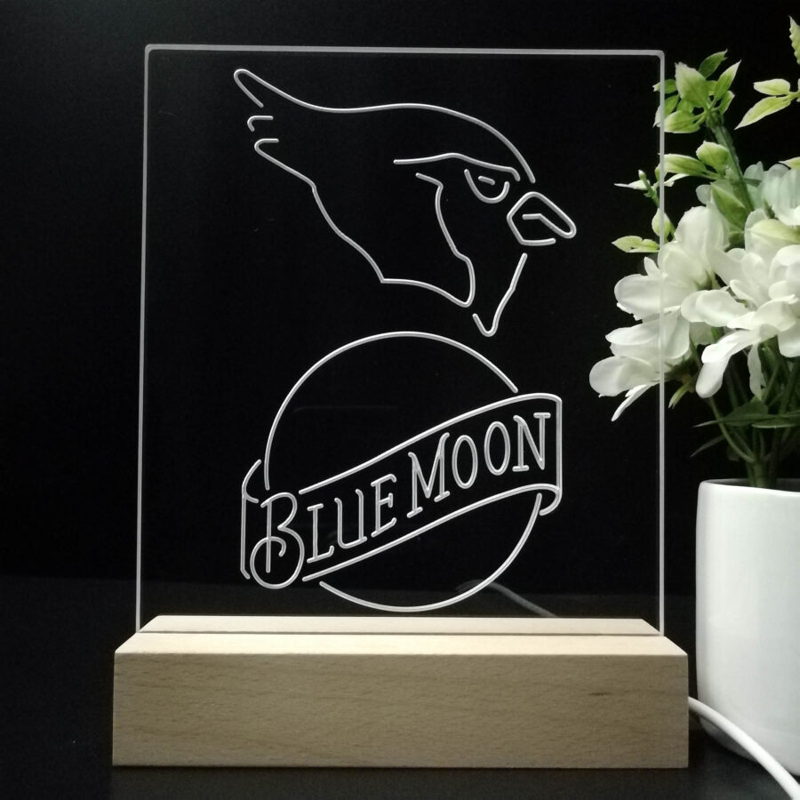 Arizona Cardinals Blue Moon Neon Sign Pub Bar Lamp - Image 8