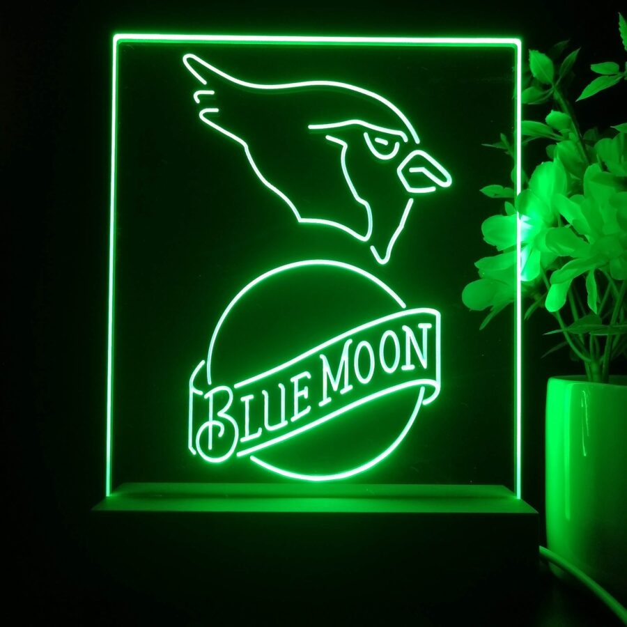 Arizona Cardinals Blue Moon Neon Sign Pub Bar Lamp - Image 4