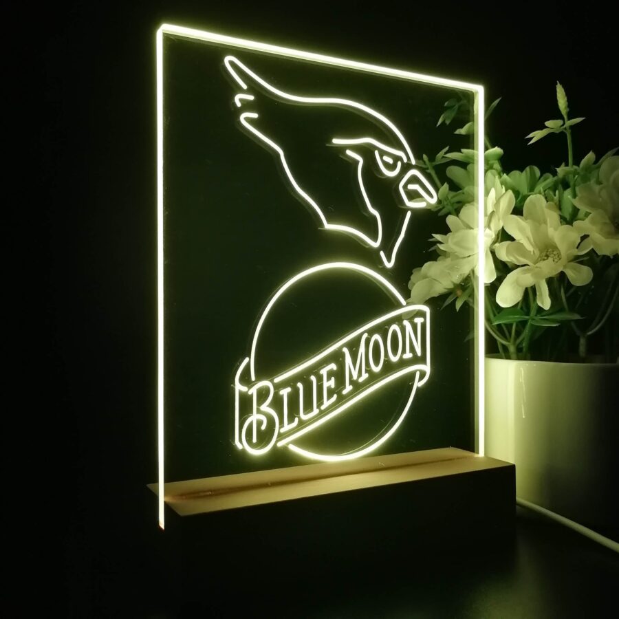 Arizona Cardinals Blue Moon Neon Sign Pub Bar Lamp - Image 6