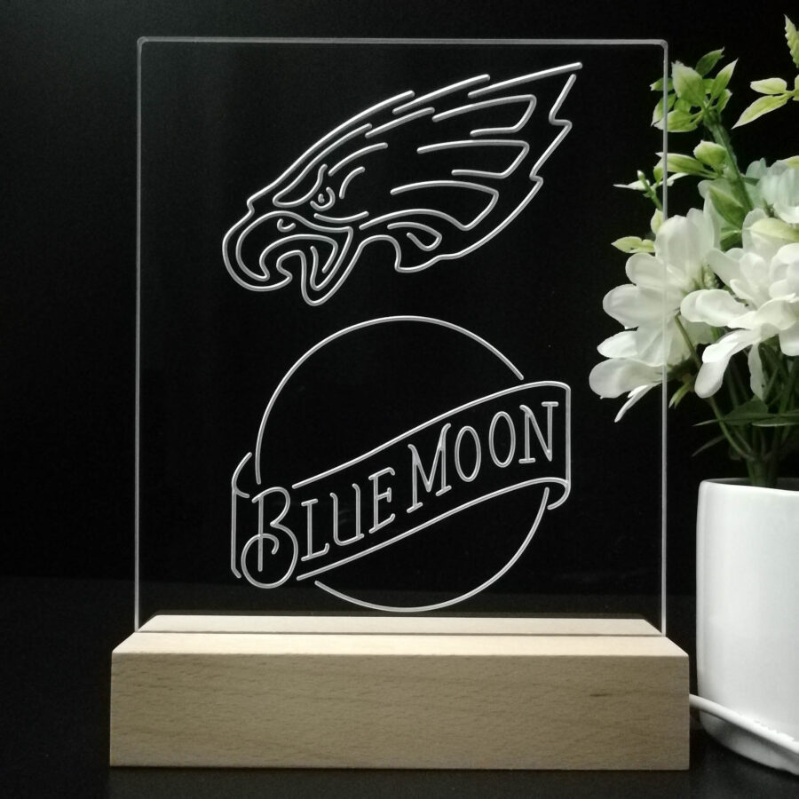 Philadelphia Eagles Blue Moon Neon Sign Pub Bar Lamp - Image 8