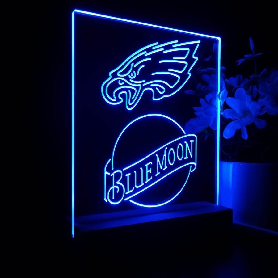 Philadelphia Eagles Blue Moon Neon Sign Pub Bar Lamp - Image 7