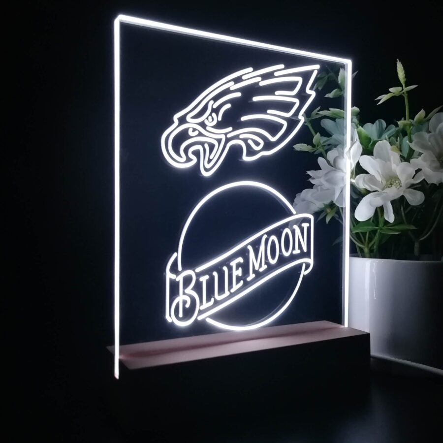 Philadelphia Eagles Blue Moon Neon Sign Pub Bar Lamp - Image 6