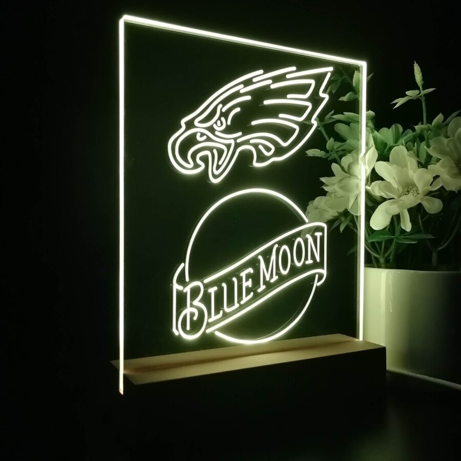 Philadelphia Eagles Blue Moon Neon Sign Pub Bar Lamp - Image 5