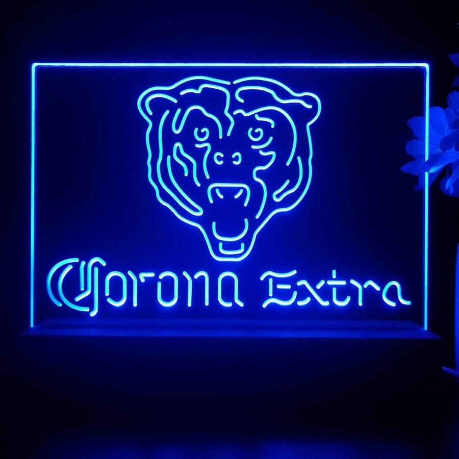 Corona Extra Bar Chicago Bears Est 1920 Night Light Pub Bar Lamp - Image 2