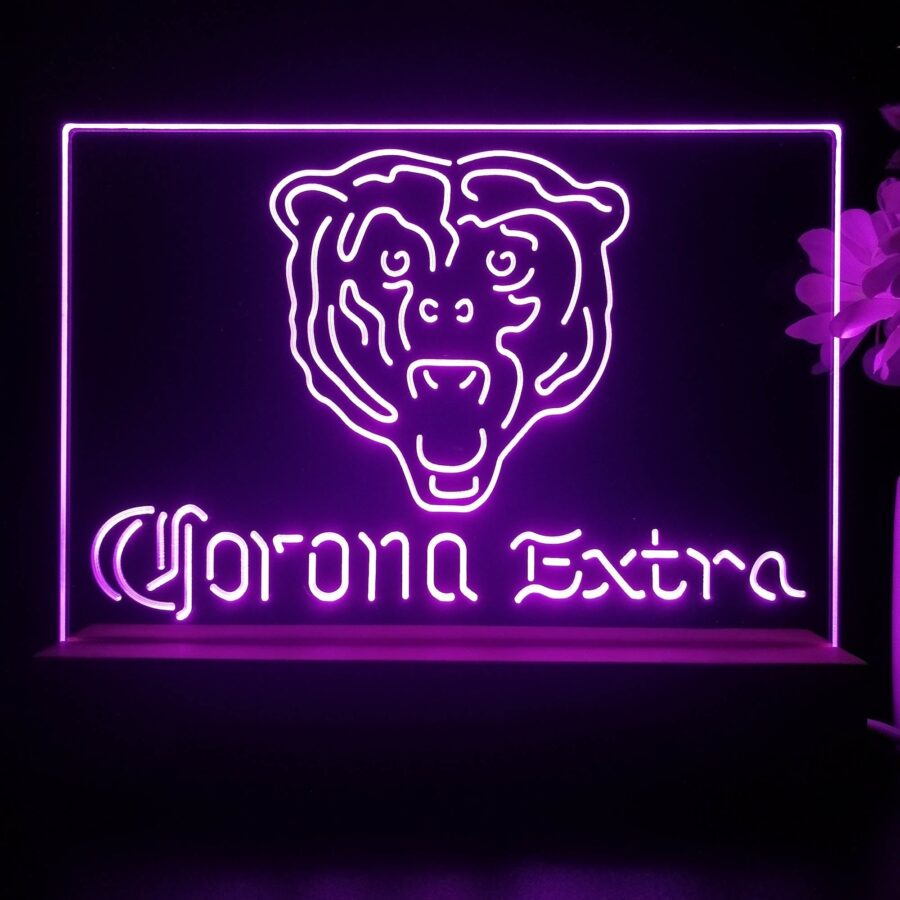 Corona Extra Bar Chicago Bears Est 1920 Night Light Pub Bar Lamp - Image 3