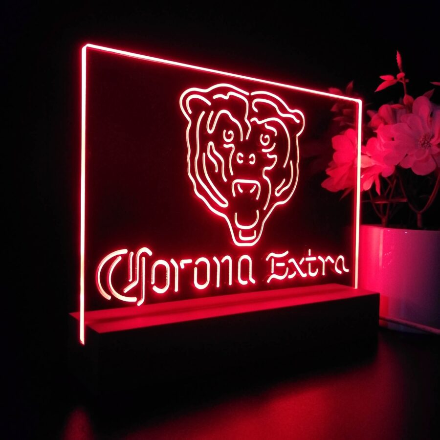 Corona Extra Bar Chicago Bears Est 1920 Night Light Pub Bar Lamp - Image 7