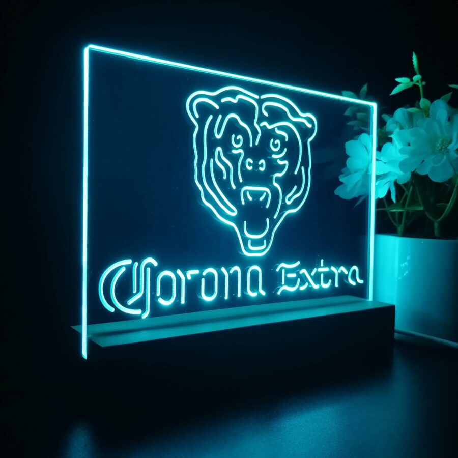 Corona Extra Bar Chicago Bears Est 1920 Night Light Pub Bar Lamp - Image 6