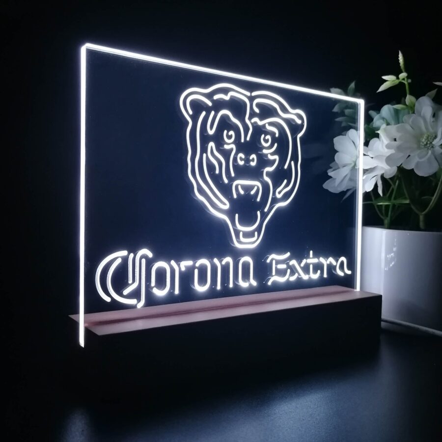 Corona Extra Bar Chicago Bears Est 1920 Night Light Pub Bar Lamp - Image 5