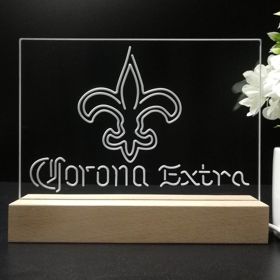 Corona Extra Bar New Orleans Saints Est 1967 Night Light Pub Bar Lamp - Image 8