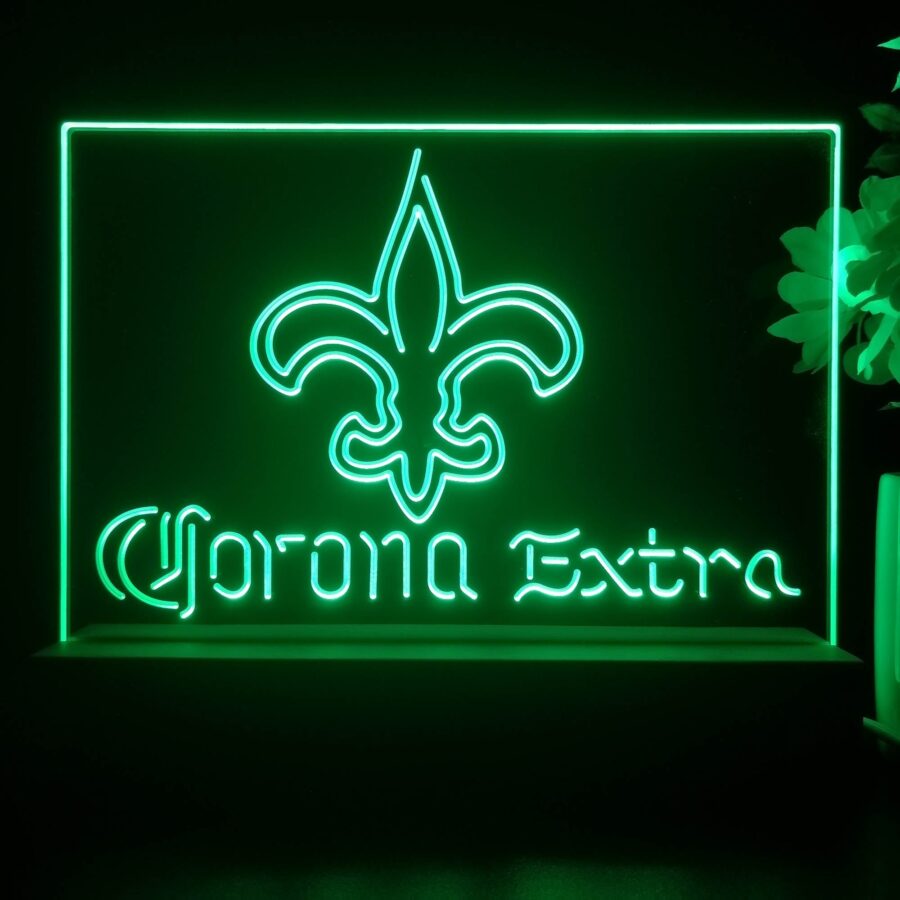 Corona Extra Bar New Orleans Saints Est 1967 Night Light Pub Bar Lamp - Image 2