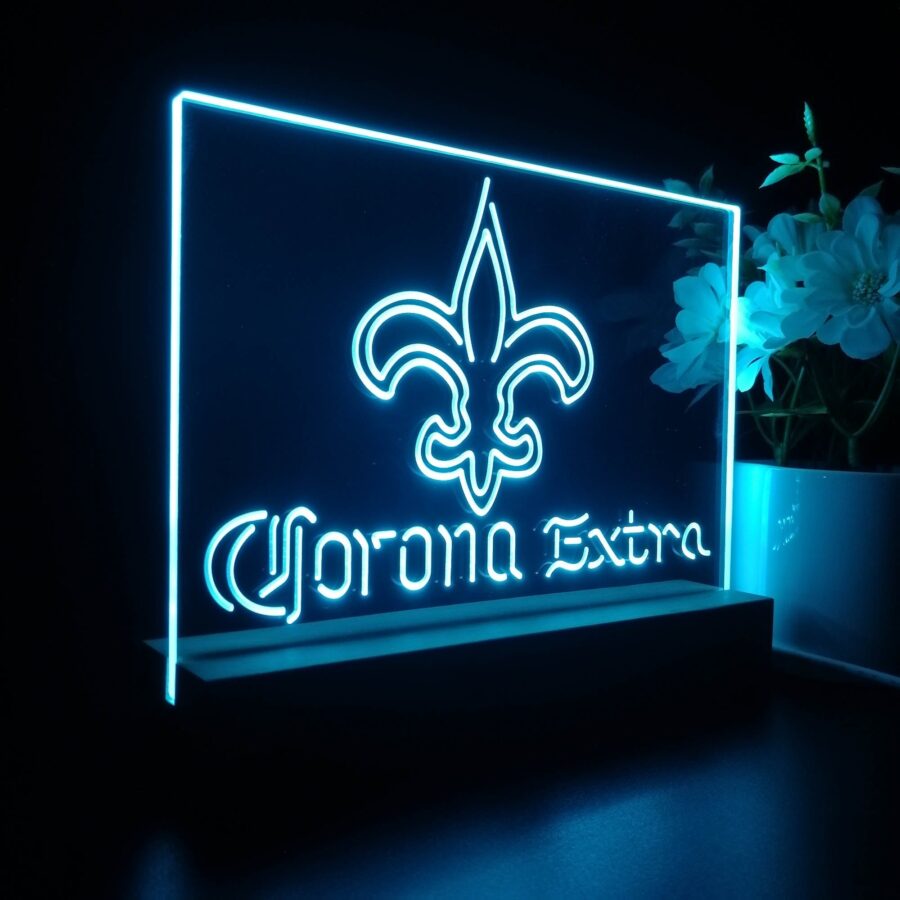 Corona Extra Bar New Orleans Saints Est 1967 Night Light Pub Bar Lamp - Image 5