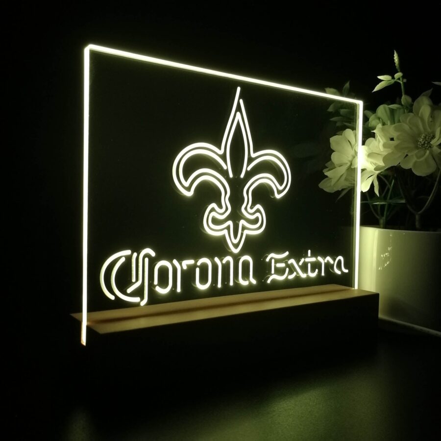 Corona Extra Bar New Orleans Saints Est 1967 Night Light Pub Bar Lamp - Image 7