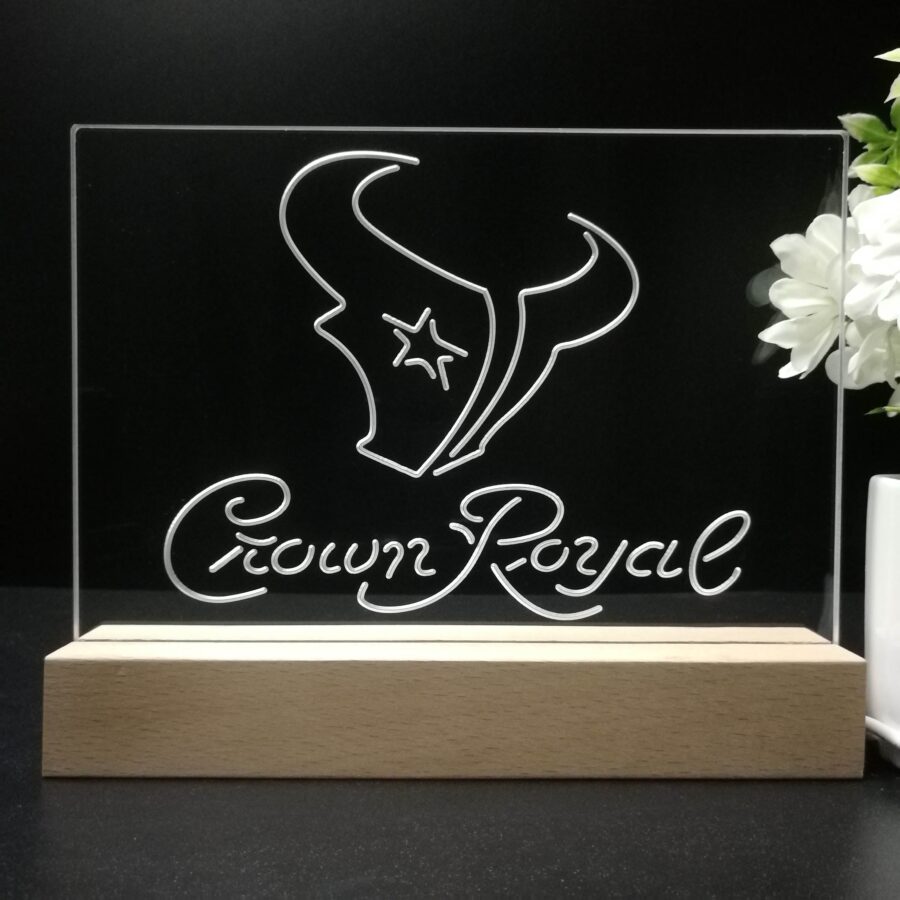 Crown Royal Bar Houston Texans Est 2002 Night Light Pub Bar Lamp - Image 8