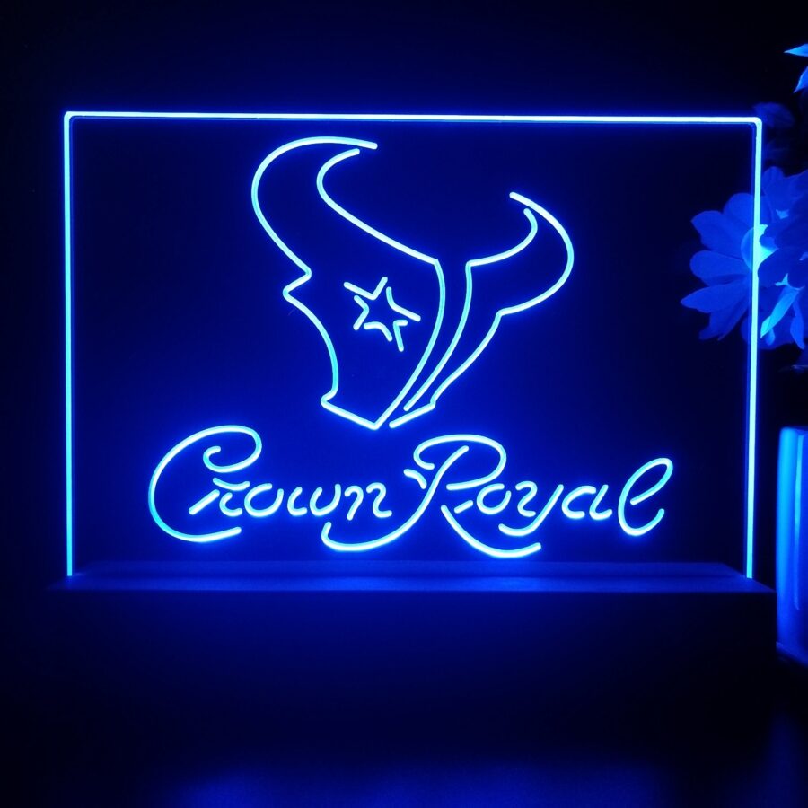 Crown Royal Bar Houston Texans Est 2002 Night Light Pub Bar Lamp - Image 2